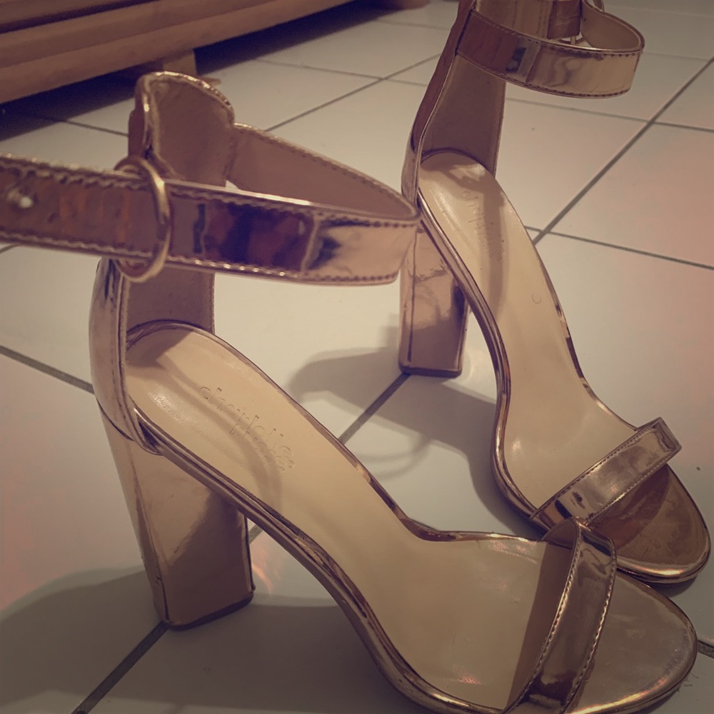 Rose Gold Block Heels
